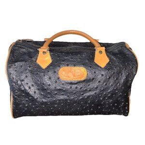 LS Faux Ostrich Leather 13 x 8” Handbag-Made In Korea